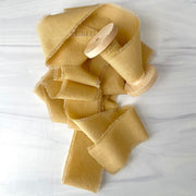 Maize - Hand Frayed Cotton Ribbon