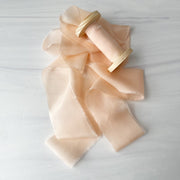 Peach - Heirloom Habotai Silk Ribbon