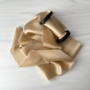 Fawn - Dual Texture hand torn Silk Ribbon