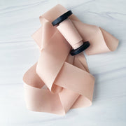 Rose Gold - Cotton Silk Ribbon Bias Cut