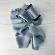 Dusty Blue - Dual Texture Silk Ribbon