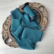 Midnight Teal - Classic Crepe Silk Ribbon