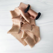 Marbled Mocha - Dual Texture Silk Ribbon