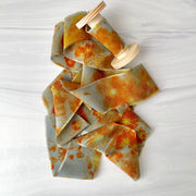 Eco Print 048 - Hand Frayed Silk Ribbon