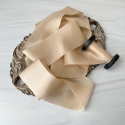 Heirloom Silk Habotai - Deep Champagne Silk Ribbon
