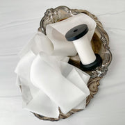Silk Habotai - Antiqued White Silk Ribbon - 5 yards