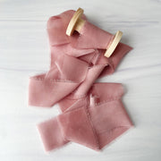 Marbled Mauve - Classic Crepe Silk Ribbon