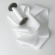 Dual Texture Silk Ribbon - White