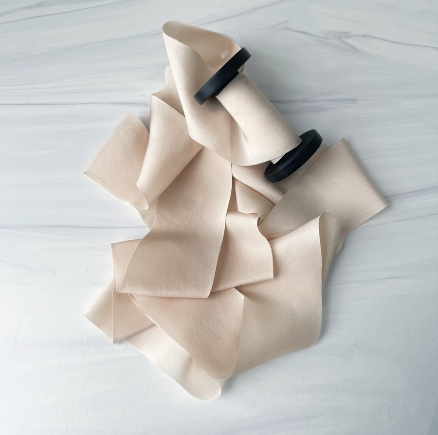 Pale Champagne - Heritage Silk Habotai Ribbon
