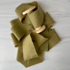 Muted Olive- Hand Frayed Cotton Ribbon
