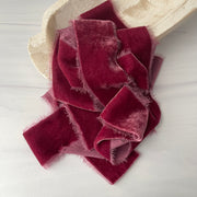 Harvest Berry Silk Velvet Ribbon