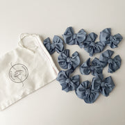 Bitty Bow Set of 10 - Dusted Blue