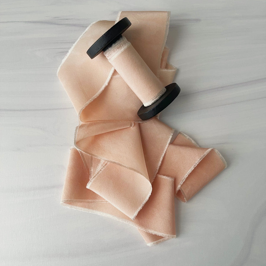 Teacup Rose - Heirloom Habotai Silk Ribbon
