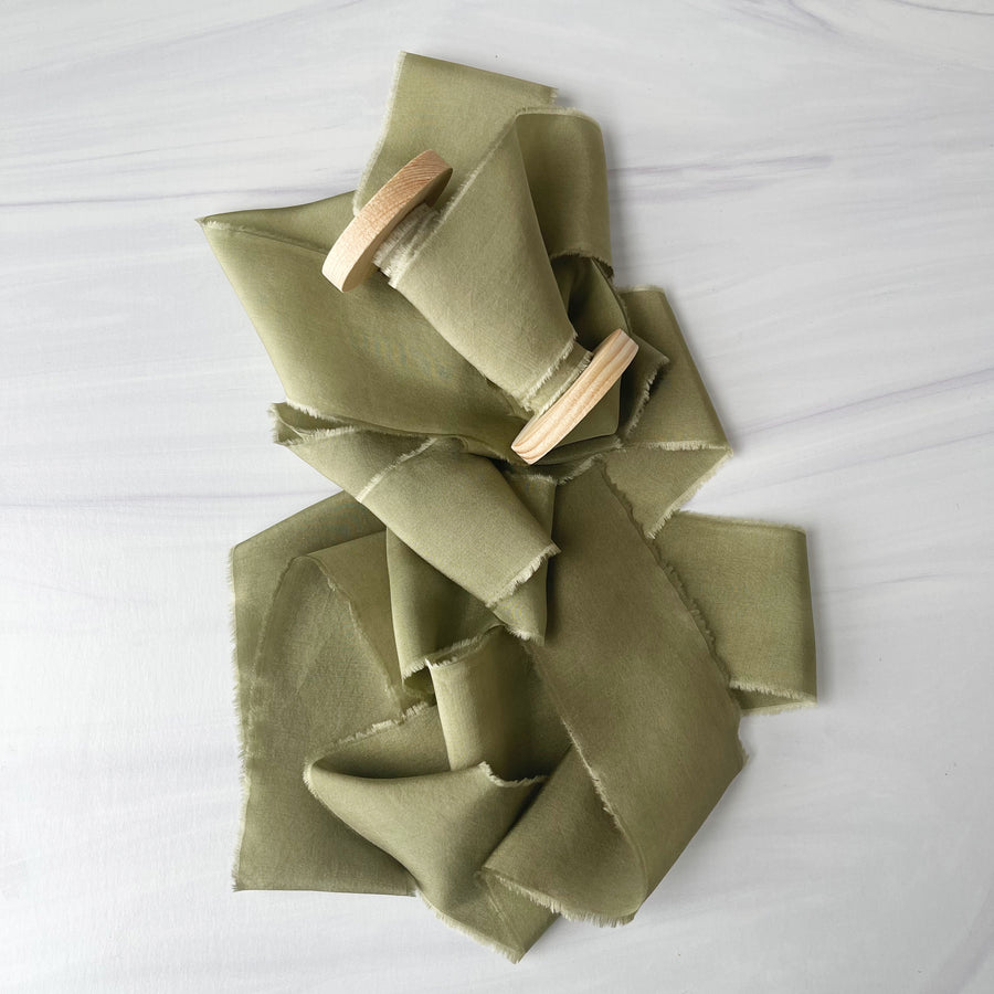 Moss - Heirloom Silk Ribbon