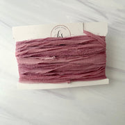 Hand Dyed Recycled Chiffon Ribbon - Berry