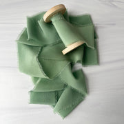Garden Green - Classic Crepe Silk Ribbon