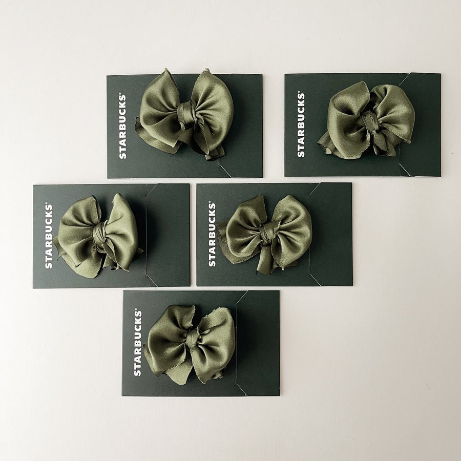 Bitty Bow Set of 10 - Green