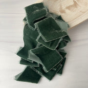 Frosted Juniper Silk Velvet Ribbon