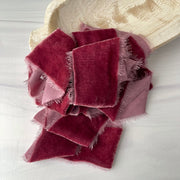 Currant Silk Velvet Ribbon