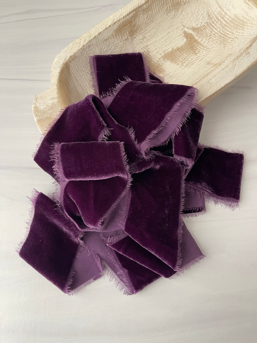 Amethyst Silk Velvet Ribbon