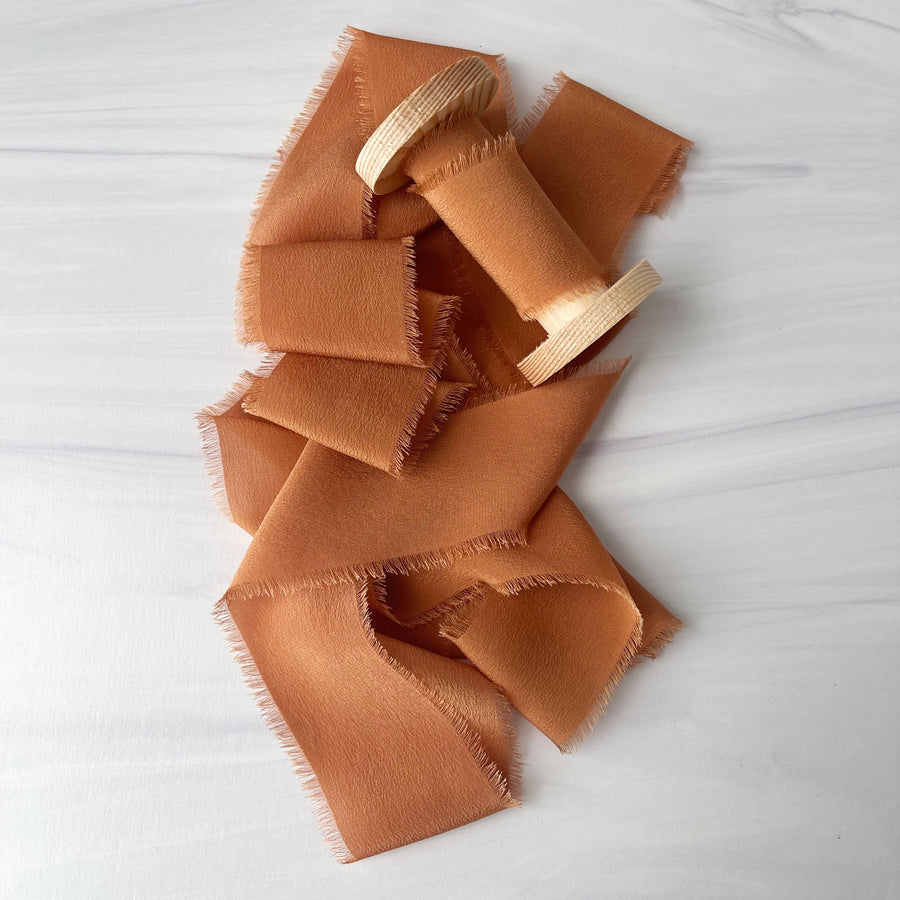 Harvest Orange - Classic Crepe Silk Ribbon