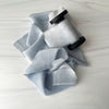 Marbled Pale Blue - Classic Crepe Silk Ribbon