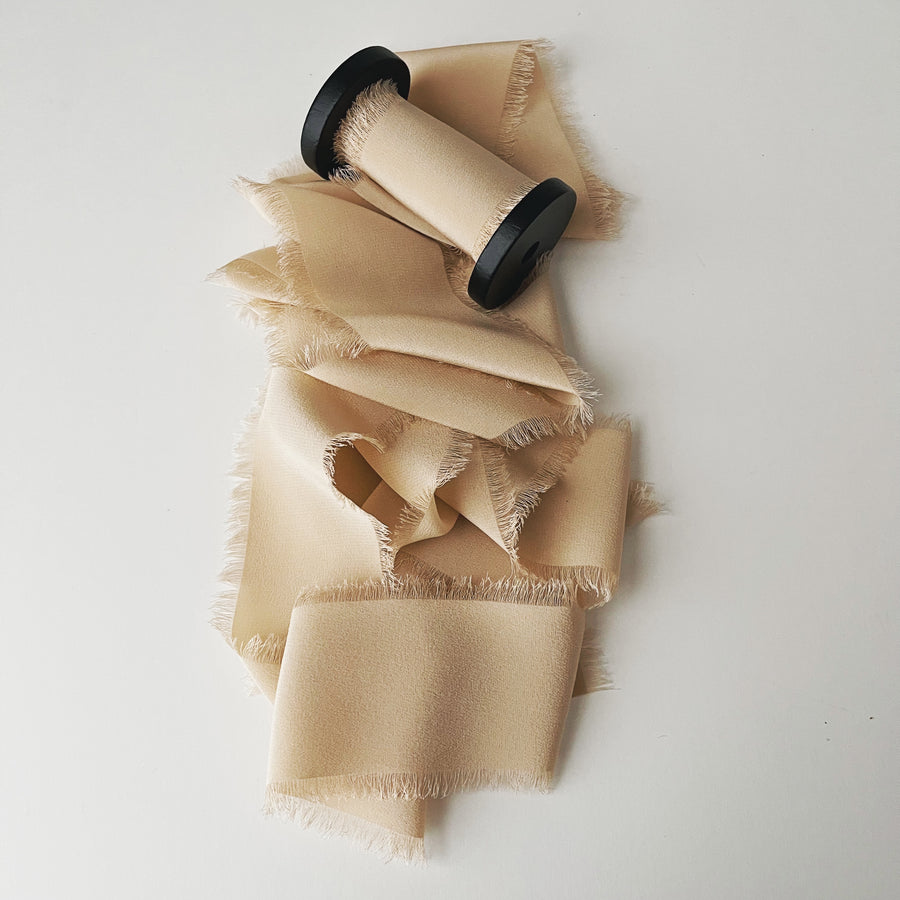 Nude - Classic Crepe Silk Ribbon