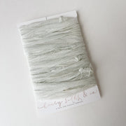 Hand Dyed Recycled Chiffon Ribbon - Palest Sage