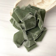 Winter Sage Silk Velvet Ribbon