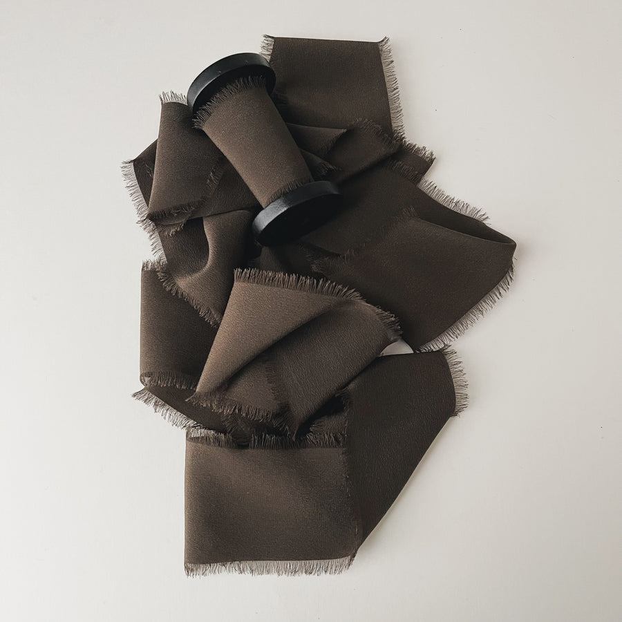 Dark Chocolate - Classic Crepe Silk Ribbon