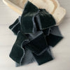 Green-Navy Silk Velvet Ribbon