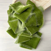 Chartreuse Silk Velvet Ribbon