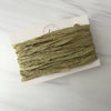 Hand Dyed Recycled Chiffon Ribbon - Light Olive