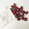 Bitty Bow Set of 10 - tartan