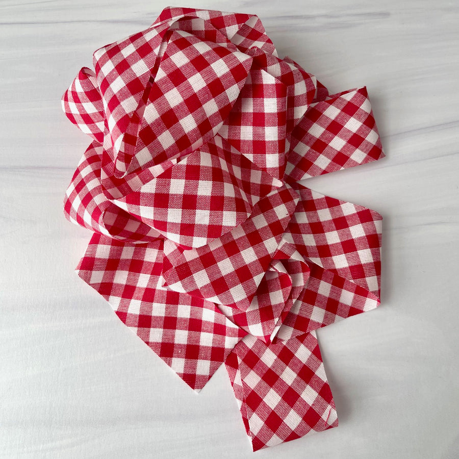 Red & White Gingham - 5 yards
