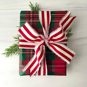 1.5" Red and White Stripe - 5 yards