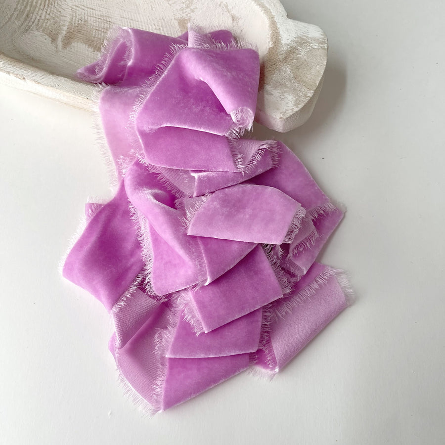 Orchid Silk Velvet Ribbon