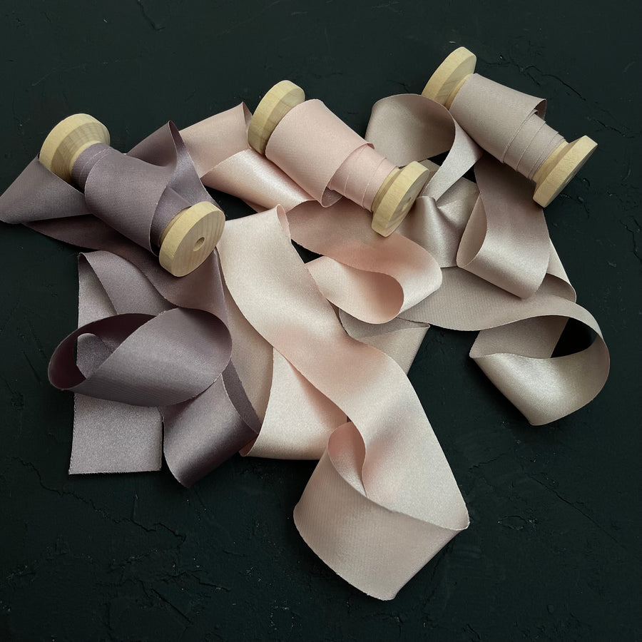 Set of 1” Styling Bias Cut Ribbons - Flat Lay Ribbons