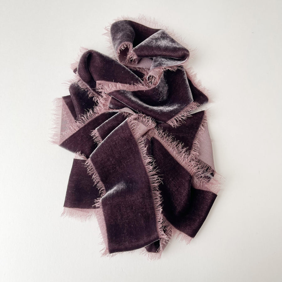 Dusty Plum Silk Velvet Ribbon