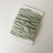 Hand Dyed Recycled Chiffon Ribbon - Springy