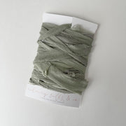 Hand Dyed Recycled Chiffon Ribbon - Succulent