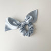 Dusty Blue - 25mm Silk Bow Scrunchie