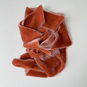 Rust Terracotta Velvet Silk Ribbon