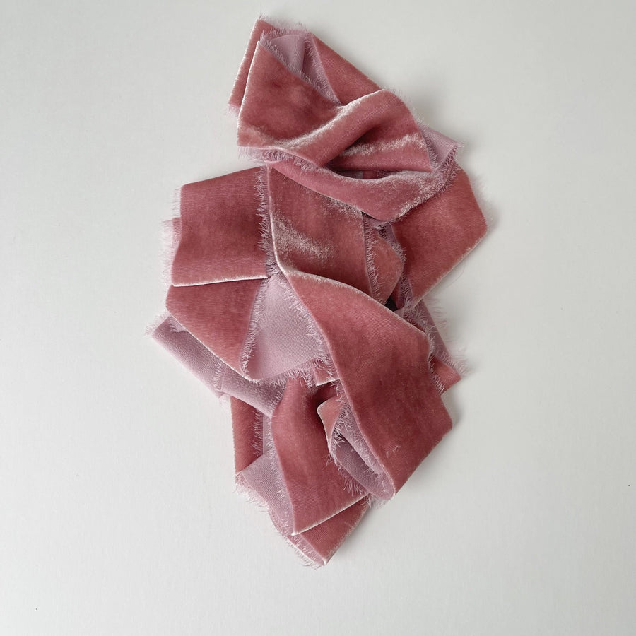 Pink Garnet Velvet Silk Ribbon – HoneySilks & CO