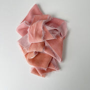 Mid Tone Rosey Peachy Velvet Silk Ribbon