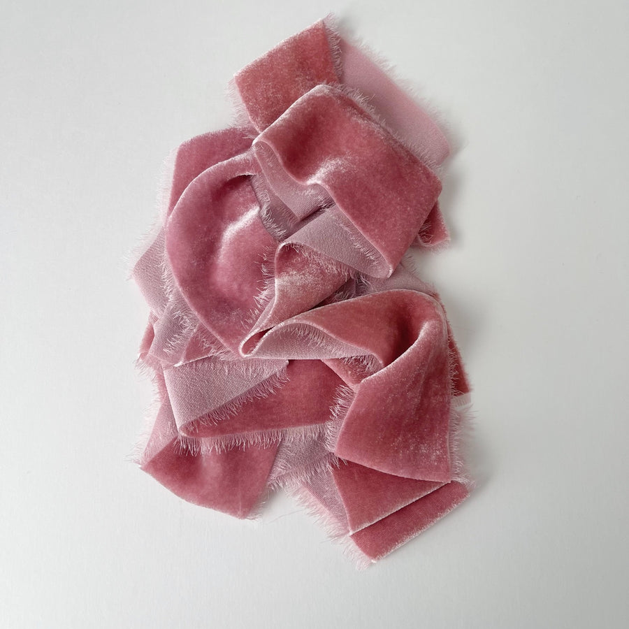 Rosey Velvet Silk Ribbon