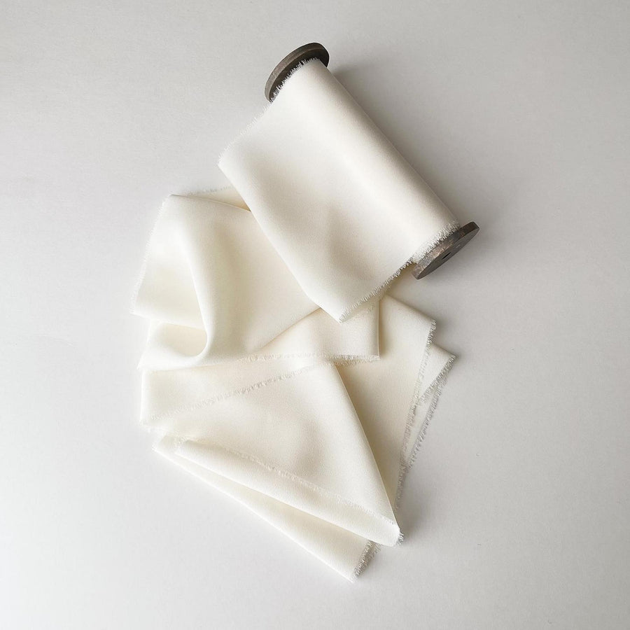Ivory - Classic Crepe Silk Ribbon