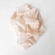 Palest Peach Velvet Silk Ribbon