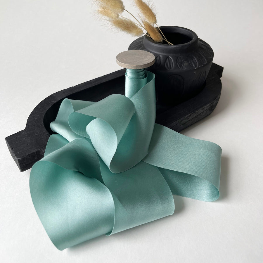 Jade - Dual Texture Silk Ribbon