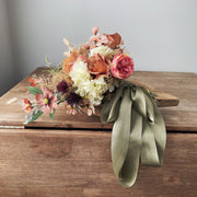 Olive - Dual Texture Silk Ribbon